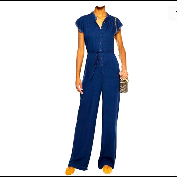 Splendid Pants - Splendid Ruffle Playsuit Denim. Size L. $178